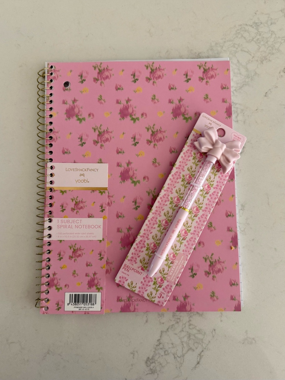 🎀LoveShackFancy x Target Spiral Notebook + pen set 🎀